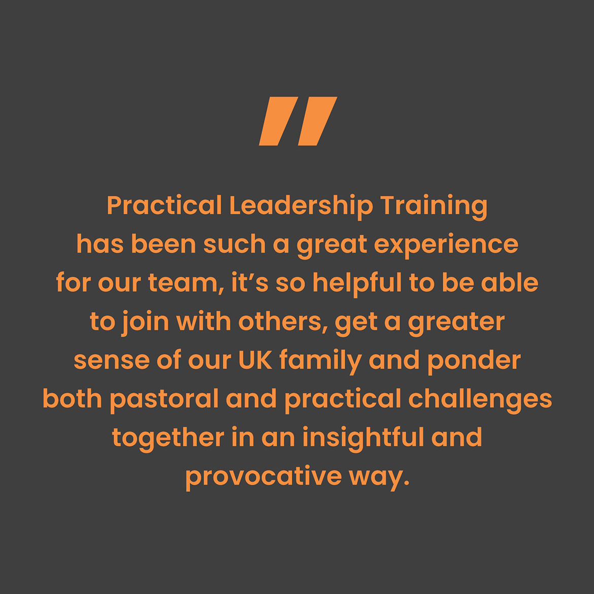 Practical Leaders Training Quote